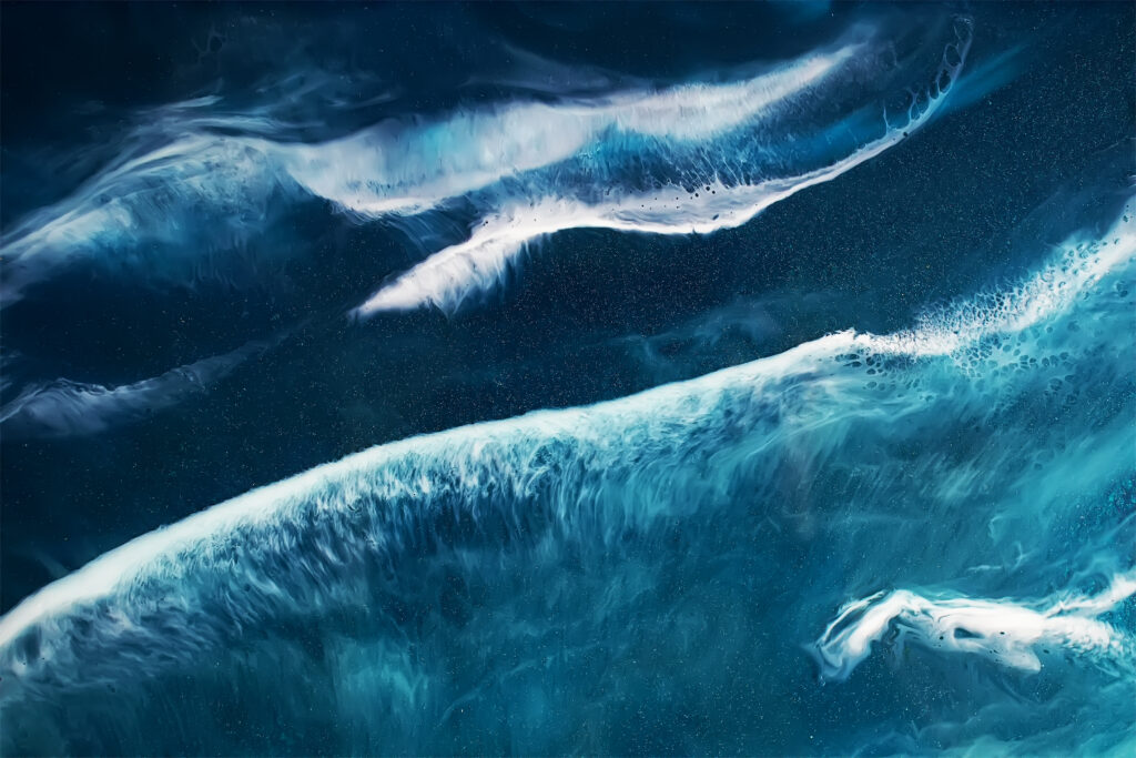 Flowing water, serene and graceful, embodies the tranquil essence of the Water element in Chinese philosophy. Rippling reflections and a sense of fluidity convey the peaceful strength associated with Water.